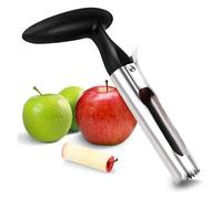 Apple Corer, Apple Corer Remover with ABS Handle and Serrated Stainless Steel Blade, Easy-to-Use Apple Core Remover for Pears, Bell Peppers, Fujis, and Crispy Fruits - Black