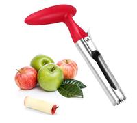 Apple Corer, Apple Corer Remover with ABS Handle and Serrated Stainless Steel Blade, Easy-to-Use Apple Core Remover for Suitable for Home and Kitchen use - Red