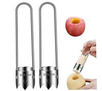 Apple Corer,Bell Pepper Seed Corer,Fruit Corer Tool 2Pcs with Sturdy Blade 304 Stainless Steel Bell Pepper Corer with Round Handle Compact & Hangable Kitchen Gadgets
