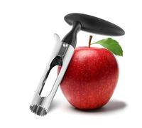 Apple Corer - Ergonomics Handle with Sharp Serrated Blade, Stainless Steel Apple Corer Remover Tool, Easy to Use for Fruit Vegetable and Baking, Dishwasher Safe - Black