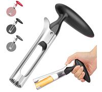 Apple Corer , Premium Stainless Steel Apple Corer Tool ,Sturdy Ergonomic Handle, Easy to Use and Clean,Durable Apple Corer Remover for Pears, Bell Peppers, Fuji, Honeycrisp, Pink Lady Apples (black)
