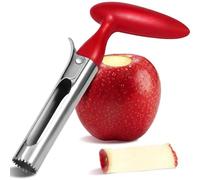 Apple Corer Stainless Steel - Apple Core Remover Tool with Ergonomic Handle, Fruit Corer & Seed Extractor for Apples and Pears, Easy Clean Kitchen Fruit Tool (Red)