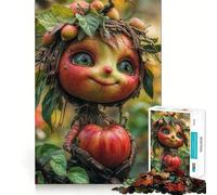 Apple Creature Holding A Apple Puzzles for Adults 1000 Piece Mental Skill Sharp Cut Enjoyable Challenge Xmas Present (38x52cm)
