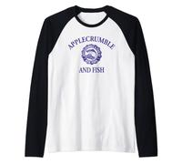 Apple Crumble and Fish, fun Parody design New York fashion Raglan Baseball Tee