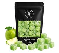 Apple Cubes 400g Resealable Pouch - Green Apple Flavoured Pick n Mix Sweets - Retro Hard Boiled Sweet Shop Cubes for Parties, Sharing & Movie Nights