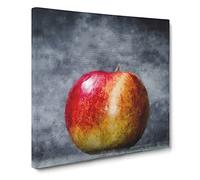 Apple Fruit Canvas Print | Gallery Wrapped 30mm Frame Wall Art | 20x20 inches | Ready to Hang | Modern Still Life Picture | Living Room Bedroom Lounge Office