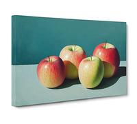 Apple Fruit Selection Vol.1 Canvas Print | Gallery Wrapped 30mm Frame Wall Art | 30x20 inches | Ready to Hang | Contemporary Still Life Picture | Living Room Bedroom Lounge Office