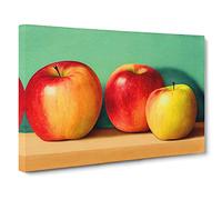 Apple Fruit Selection Vol.2 Canvas Print | Gallery Wrapped 30mm Frame Wall Art | 30x20 inches | Ready to Hang | Contemporary Still Life Picture | Living Room Bedroom Lounge Office
