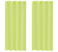 (apple green, 140 x 245 cm) vidaXL Voile Curtains with Grommets 2 pcs Apple Green 140x225 cm net curtain