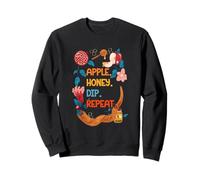 Apple Honey Dip Repeat Rosh Hashanah Jewish New Year Funny Sweatshirt