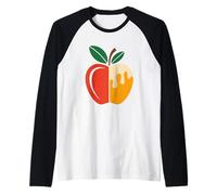 Apple Honey Dip Repeat Rosh Hashanah Yom Kippur Hanukkah Raglan Baseball Tee