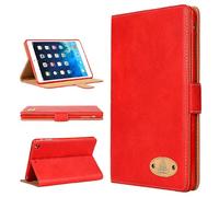 Apple iPad All Models/Genuine Luxury Executive Leather Case Gorilla Tech Brand Smart Protective Designer Cover with Stand in Retail Packing (Red, iPad 10th Gen 10.9" (2022))