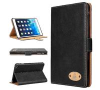 Apple iPad All Models/Genuine Luxury Executive Leather Case Gorilla Tech Brand Smart Protective Designer Cover with Stand in Retail Packing (Black, iPad Air 5 10.9'' (2022) 5th Gen)