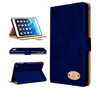 Apple iPad All Models/Genuine Luxury Executive Leather Case Gorilla Tech Brand Smart Protective Designer Cover with Stand in Retail Packing (Navy, iPad 10th Gen 10.9" (2022))