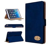 Apple iPad All Models/Genuine Luxury Executive Leather Case Gorilla Tech Brand Smart Protective Designer Cover with Stand in Retail Packing (Navy, iPad Mini 5th Generation)