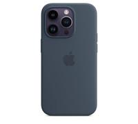 Genuine / Official Apple iPhone 14 Pro Silicone MagSafe Case / Cover Storm Blue