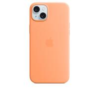 Apple - Back cover for mobile phone - MagSafe compatibility - silicone - orange sorbet - for iPhone 15 Plus