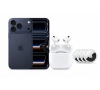 Apple iPhone 17 Pro Max 256GB Deep Blue Bundle with AirPods Pro 3 & AirTag 2nd Gen (4-Pack)