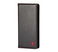 TORRO Leather Case Compatible with iPhone XR - Genuine Leather Wallet Case/Cover with Card Holder and Stand Function (Black)