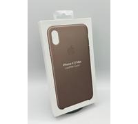 Apple iPhone XS Max Leather Back Case Cover Midnight Blue/Taupe/Black