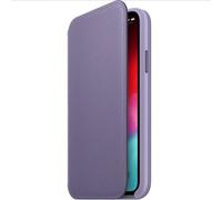 Genuine / Original Apple iPhone XS Leather Folio Case Cover - Lilac Purple - New