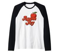 Apple Joy red Fruit Leaf Autumn Style Raglan Baseball Tee