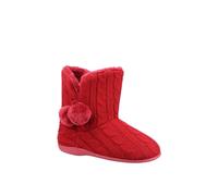 Fleet & Foster Womens Apple Knitted Bootie Soft Fur Slippers