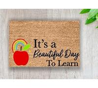 Apple Learning Doormat | Non Slip Floor Mat for Home, Bathroom, Kitchen & Entrance - 36X24 Inch