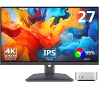 Apple Mac Mini M4/27" 4K Monitor/24GB RAM/2TB SSD/Hub+Stand/Windows/Accessories