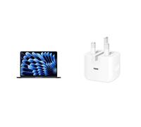 Apple MacBook Air 13.6-inch M5 chip with 10-core CPU and 10-core GPU: Liquid Retina Display, 16GB Unified Memory, 1TB SSD, Wi-Fi 7; Midnight; Apple 40W Dynamic Power Adapter with 60W Max