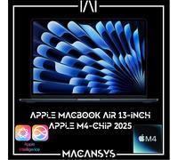 Apple 2025 MacBook Air 13-inch Laptop with M4 chip: Built for Apple Intelligence, 13.6-inch Liquid Retina Display, 16GB Unified Memory, 256GB SSD Storage, 12MP Center Stage Camera, Touch ID; Midnight