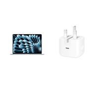 Apple MacBook Air 15.3-inch with M5 chip: Liquid Retina Display, 16GB Unified Memory, 1TB SSD, 12MP Center Stage Camera, Wi-Fi 7; Sky Blue; Apple 40W Dynamic Power Adapter with 60W Max