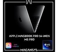 Apple MacBook Pro 14.2-inch Laptop with M5 Pro chip with 15 core CPU and 16 core GPU: Built for AI, Liquid Retina XDR Display, 24GB Unified Memory, 1TB SSD, Wi-Fi 7; Silver