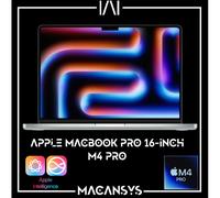 Apple MacBook Pro 16 Inch M4 Pro 20 C GPU 14 C CPU 24GB Ram 512 SSD SLV MX2T3B/A