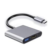 Apple MacBook Pro M1 2016-2022, Air M1 2018-2022, iPad Pro iMac USB-C AV Multiport Adapter - 4K HDMI, USB 3.0, Fast Charging Port
