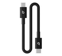 Beats USB-C to USB-C Woven Short Cable, Fast Charging, Durable/Tangle-Free, Compatible Charger for Apple & Android USB-C Devices (20 cm) - Bolt Black
