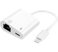 Apple MFi Certified 2 in 1 Lightning to Ethernet Adapter for iPhone/iPad/iPod, Supports 100Mbps Ethernet Network with Charge Port, Plug and Play, Supports All iOS