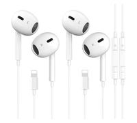APPLE MFi Certified 2 Pack iPhone Wired Earbuds Earphones, In Ear Lightning Headphones Compatible with iPhone 14/13/12/11/8/7/X/Pro/Pro Max iPad
