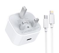 Apple MFi Certified 20W USB C Fast Charger - UK Type C Power Adapter with 2M iPhone Cable for iPhone 14/13/12 Pro Max/Mini/11/XR/X/8/iPad