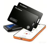 [Apple MFi Certified] 2Pack Ultra-Thin Wallet Tracker Card for Apple Find My, 2.7mm IP68 Waterproof Find My Wallet Card with 5-Year Battery & 80dB Alarm for Passport, Bags and Luggage, iOS Only