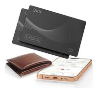 [Apple MFi Certified] eirix Air Tags Wallet Tracker Card Work with Apple Find My (iOS Only) 2 Pack, Rechargeable Airtag GPS Tracker Item Locator Thin Finder for Wallet, Keys, Luggage, Bags