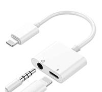 [Apple MFi Certified] Headphone Adapter for iPhone 13, 2 in 1 Lightning to 3.5mm AUX Audio + Charger Splitter Compatible with iPhone 13/12/11/XS/XR/X 8/iPad