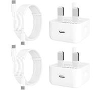 [Apple MFi Certified] iPhone 17 Charger Fast Charging, Rombica 4Pack 20W USB C Power Adapter Type C Wall Charger Block with 6FT Type C Cord for iPhone 17/17 Air/17 Pro/17 Pro Max/16/16 Pro/15 Pro/iPad
