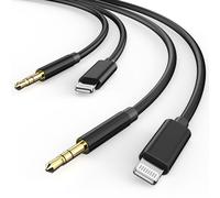 [Apple MFi Certified] iPhone Aux Cord, 2 Pack Lightning to 3.5mm Headphone Jack Adapter Car Stereo Aux Audio Cable for iPhone 14 13 12 11 XS XR X 8 to Car Home Stereo/Headphone/Speaker, Black