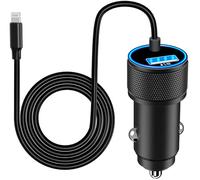 [Apple MFi Certified] iPhone Car Charger Fast Charging, Rombica 4.8A Dual USB Car Power Cigarette Lighter USB Car Charger Adapter with 6FT Lightning Cable for iPhone 14 13 12 11 Pro XS Max XR X 8 iPad