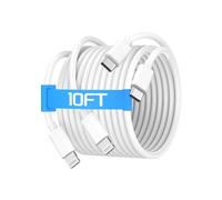 [Apple MFi Certified] iPhone Charger Lightning Cable 10FT, 2 Pack USB Type C to Lightning Cable Long Durable Fast Charging Data Sync Cord Compatible for iPhone 14 13 12 11 Pro Max XS XR X 8 7 iPad