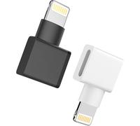 [Apple MFi Certified] Lightning Extender Adapter for iPhone Charger,2 Pack 90 Degree iPhone Male to Female Extension Dongle Pass Video Audio Through Protective Cases Perfect for iPhone 14 13 12 11 8