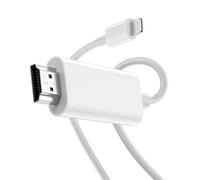 Apple MFi Certified Lightning to HDMI Adapter Cable 6.6ft, 1080P HD Digital AV Sync Screen Connector for iPhone 14 13 12 11 XS XR X 8 iPad iPod to TV, Projector, Monitor (No Power Required)