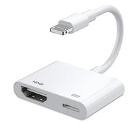 [Apple MFi Certified] Lightning to HDMI Digital AV Adapter,1080P Video & Audio Sync Screen Converter AV Adapter with Charging Port for iPhone HDMI Converter to HD TV/Projector/Monitor Support All iOS