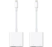 [Apple MFi Certified] Lightning to USB Camera Adapter with Charging Port for iPhone, USB3.0 Female OTG Adapter Compatible with iPhone/iPad Card, Readers, USB Flash Drives, Keyboards, Mice 2 Pack